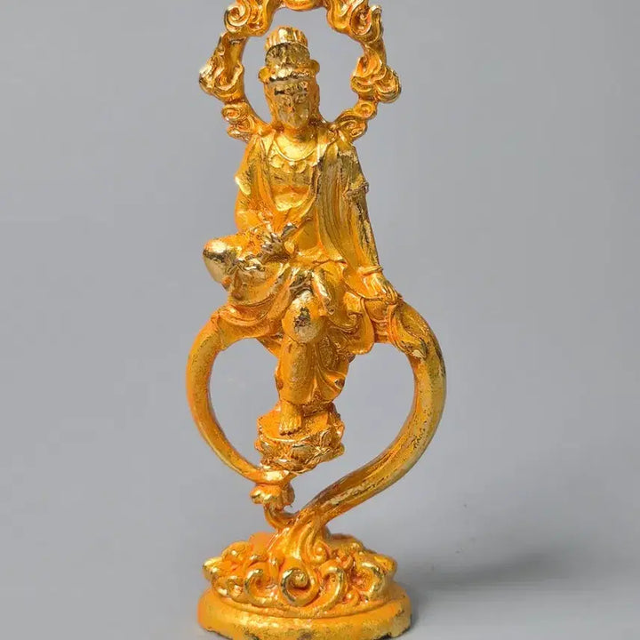 [BUNJANG] Gilt Bronze Maitreya Buddha Statue / 금동 유희좌 보살 좌상 불상
