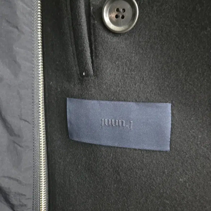 [BUNJANG] Junji Black Double Wool Coat / 준지 후드 모직 블랙 더블 코트