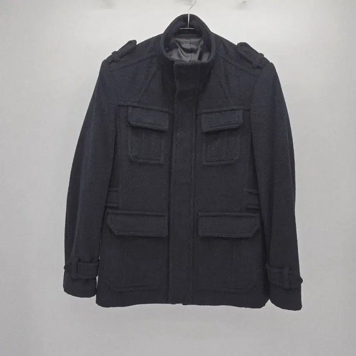 [BUNJANG] Military Style Wool Coat / 블랙 밀리터리 스타일 모직 코트