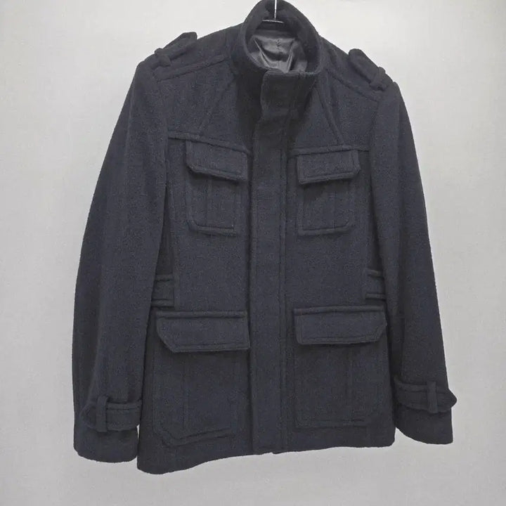 [BUNJANG] Military Style Wool Coat / 블랙 밀리터리 스타일 모직 코트