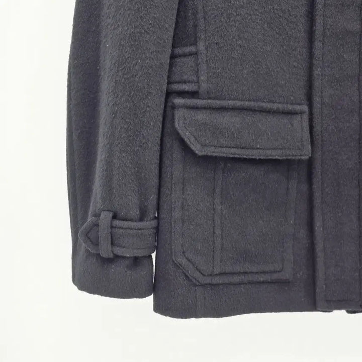 [BUNJANG] Military Style Wool Coat / 블랙 밀리터리 스타일 모직 코트