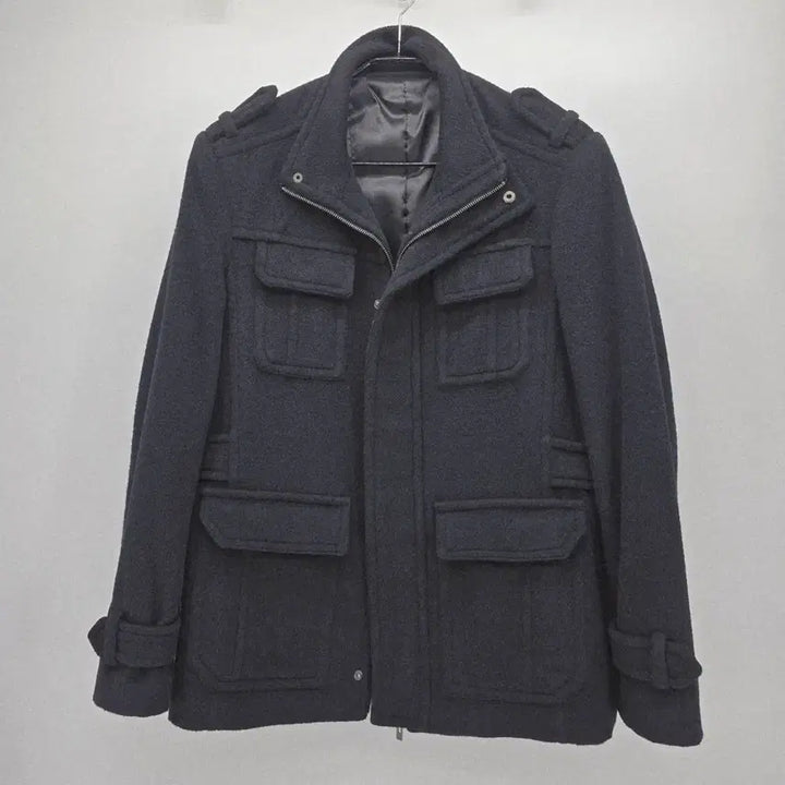 [BUNJANG] Military Style Wool Coat / 블랙 밀리터리 스타일 모직 코트