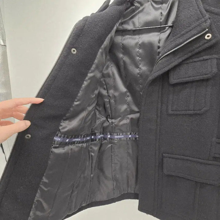 [BUNJANG] Military Style Wool Coat / 블랙 밀리터리 스타일 모직 코트