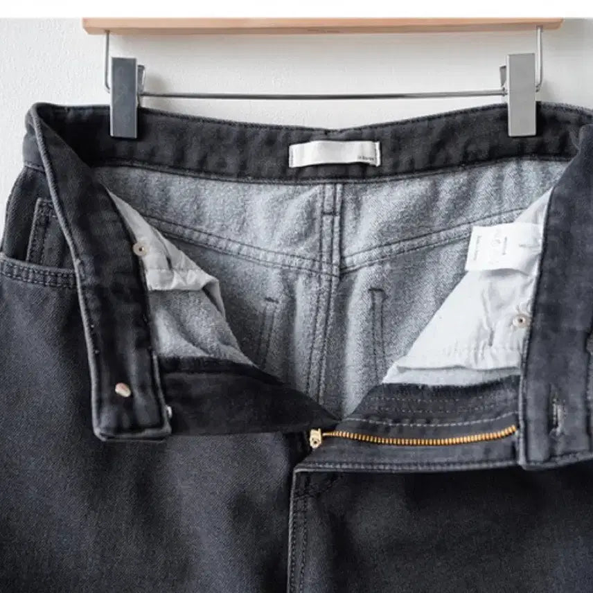 [BUNJANG] Degress Black Denim Pants / 디그리스 흑청 와이드 데님 팬츠