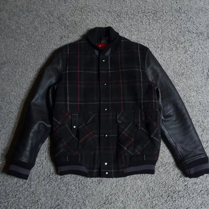 [BUNJANG] Nike Jordan Stadium Varsity Jacket / 나이키 조던 스타디움 바시티 자켓 야구점퍼 스타장 가죽 100 M 빈티지