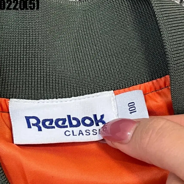 [BUNJANG] Reebok Bomber Jacket 100 / 리복 카키 봄버 자켓100 0220