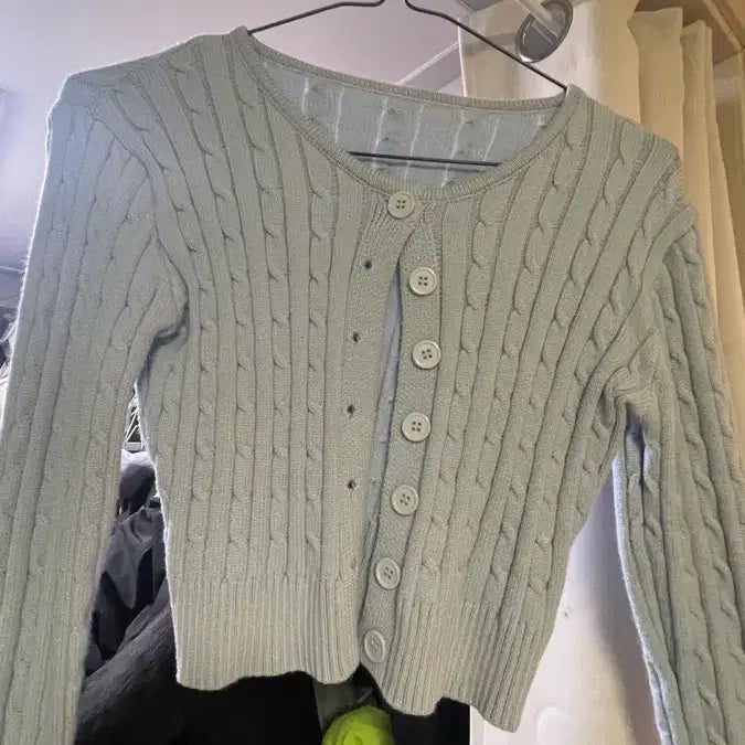 [BUNJANG] Pastel Knit Cardigan (Blue) / 봄이니까 파스텔 니트 가디건(블루)