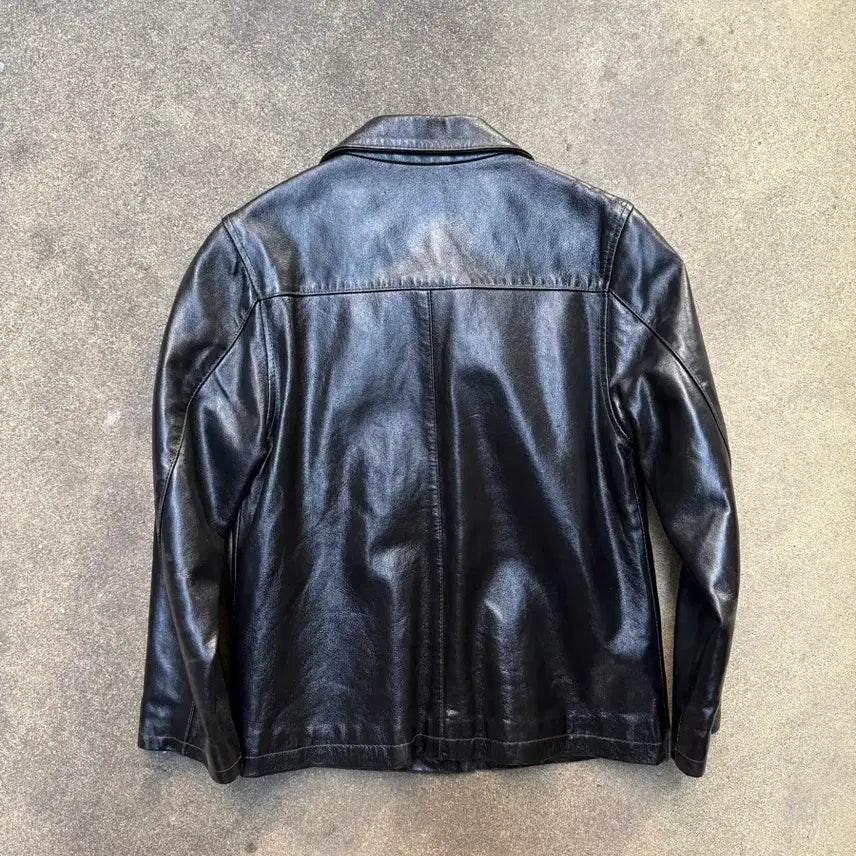 [BUNJANG] Old Navy Cow Leather Jacket / 00s 올드 갭 카우 레더 자켓