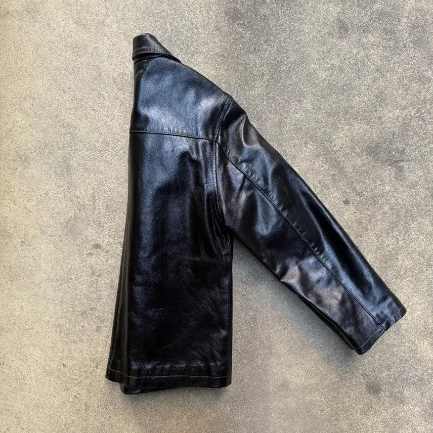 [BUNJANG] Old Navy Cow Leather Jacket / 00s 올드 갭 카우 레더 자켓