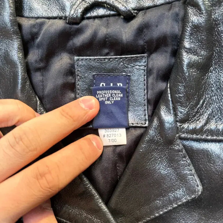 [BUNJANG] Old Navy Cow Leather Jacket / 00s 올드 갭 카우 레더 자켓