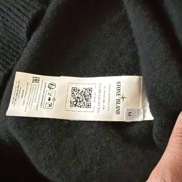 [BUNJANG] Stone Knit Half Zip 24FW Black / 스톤 니트 반집업 23fw 블랙 M