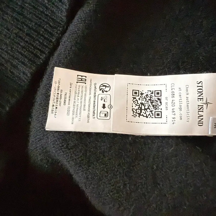 [BUNJANG] Stone Knit Half Zip 24FW Black / 스톤 니트 반집업 23fw 블랙 M