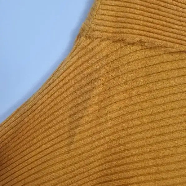 [BUNJANG] Maison de Papillon Orange Boat Neck Knit Top / Maison de Papillon 오렌지 보트넥 니트 [F] 리브드 니트