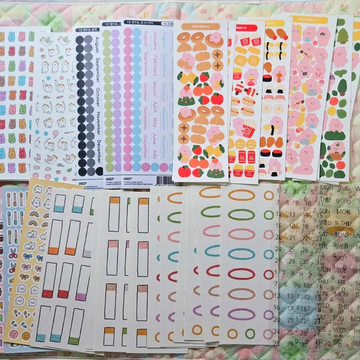 [BUNJANG] Bundle Set Decorative Stickers / 다꾸 스티커 일괄 판매