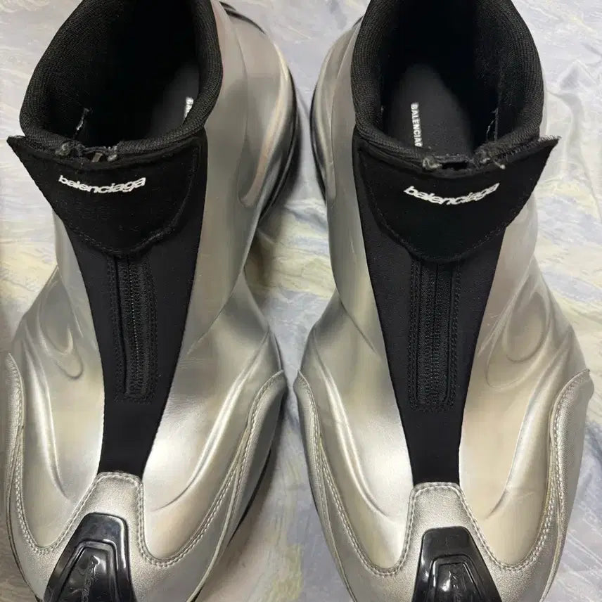 [BUNJANG] Basketball Sneakers Silver / [44] 발렌시아가 바스켓볼 스니커즈 실버