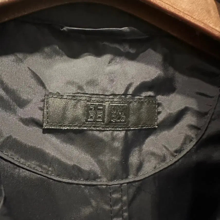 [BUNJANG] Vintage Nylon Midi Jacket / JPN VINTAGE 나일론 미디 자켓 스트링 투포켓 디테일 블랙