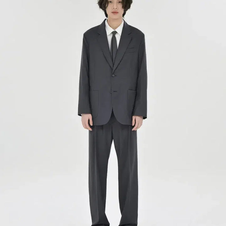 [BUNJANG] Brownyard Gray Set / (4) 브라운야드 자켓+긴바지+반바지 셋업 그레이