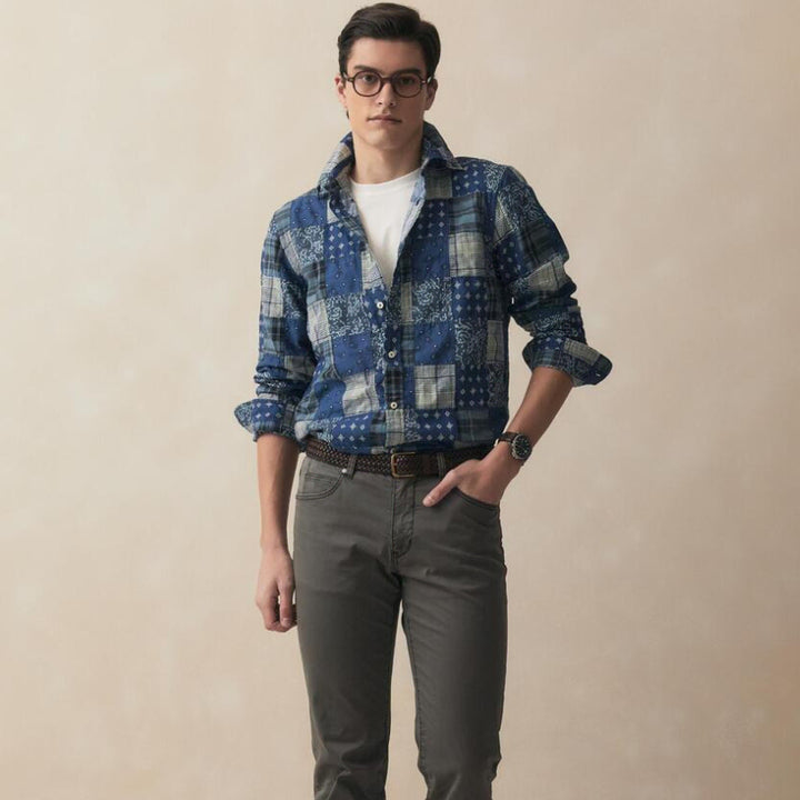 [BUNJANG] Brooks Brothers Madras Patchwork Shirt M Size / 브룩스 브라더스 마드라스 패치워크셔츠 M 사이즈