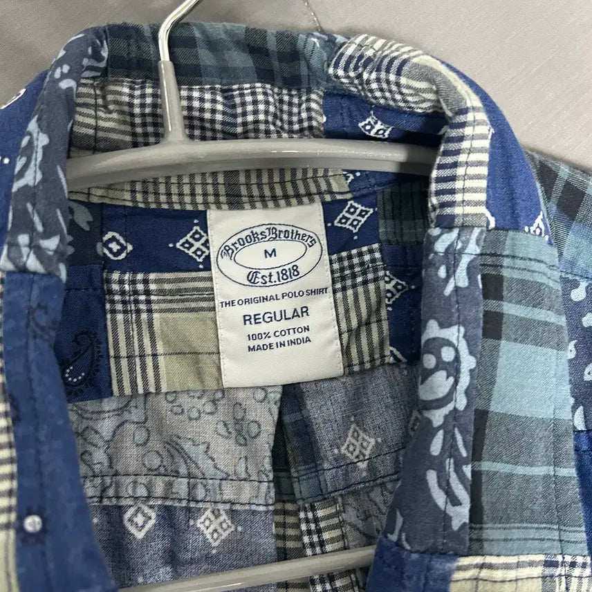 [BUNJANG] Brooks Brothers Madras Patchwork Shirt M Size / 브룩스 브라더스 마드라스 패치워크셔츠 M 사이즈