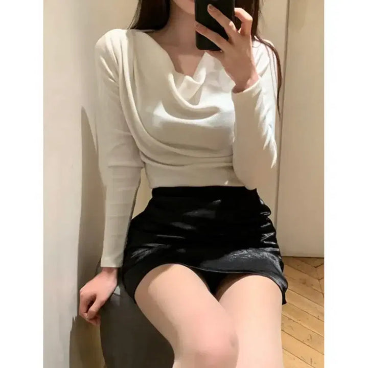 [BUNJANG] Young & Rich Drape T-shirt / 영앤리치 드레이프 티