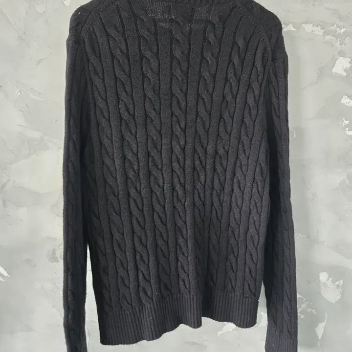 [BUNJANG] Ralph Lauren Cable Knit Sweater - Black (Men's L) / 폴로 랄프로렌 꽈배기 남자 니트 블랙  L