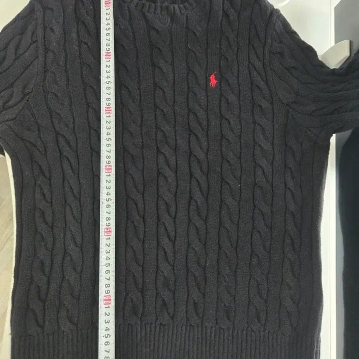 [BUNJANG] Ralph Lauren Cable Knit Sweater - Black (Men's L) / 폴로 랄프로렌 꽈배기 남자 니트 블랙  L