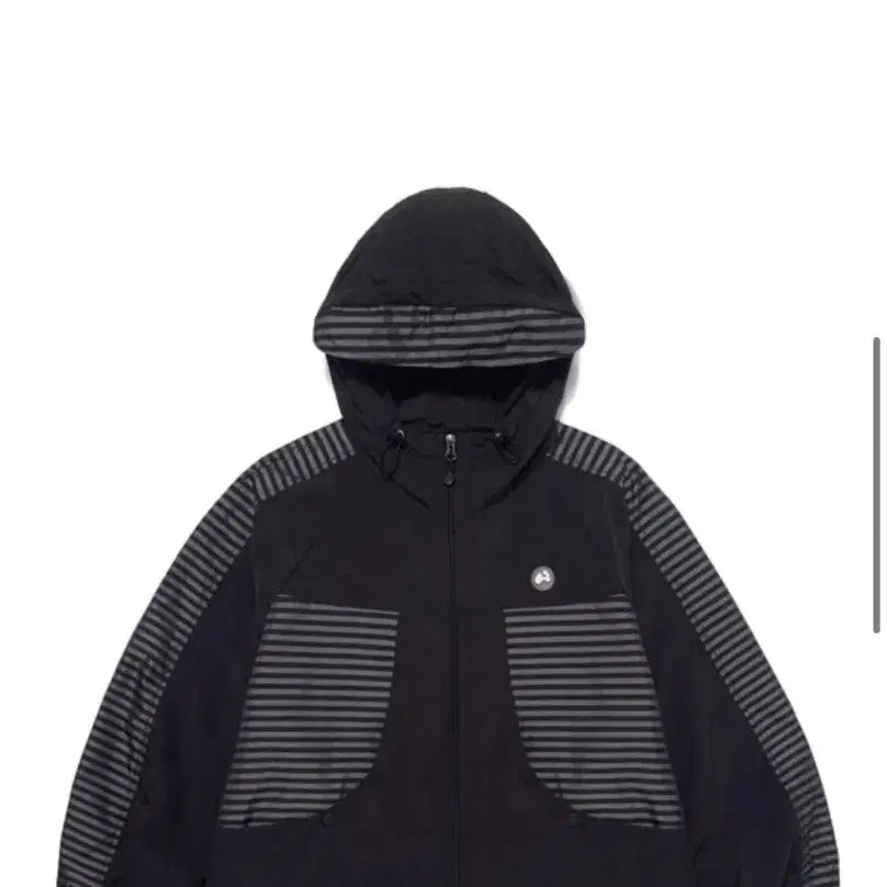 [BUNJANG] HUG YOUR SKIN Stripe Windbreaker / 허그유어스킨 Stripe wind-breaker
