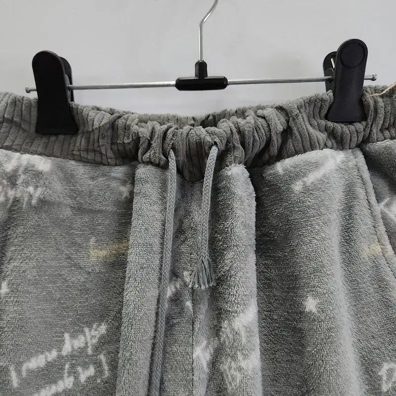 [SOLD OUT] 빈티지 레터링 스타 후리스 조거 팬츠