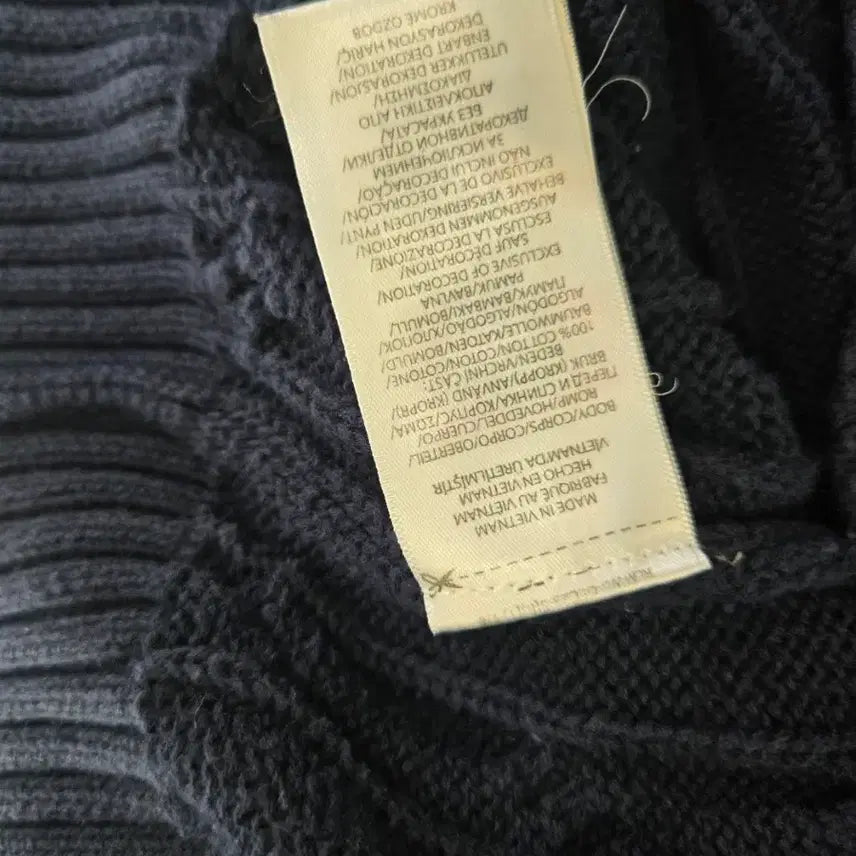 [BUNJANG] Ralph Lauren Navy Cable Knit Sweater (Men's L) / 폴로 랄프로렌의 네이비 꽈배기 남자 니트 L