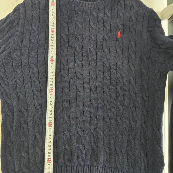 [BUNJANG] Ralph Lauren Navy Cable Knit Sweater (Men's L) / 폴로 랄프로렌의 네이비 꽈배기 남자 니트 L