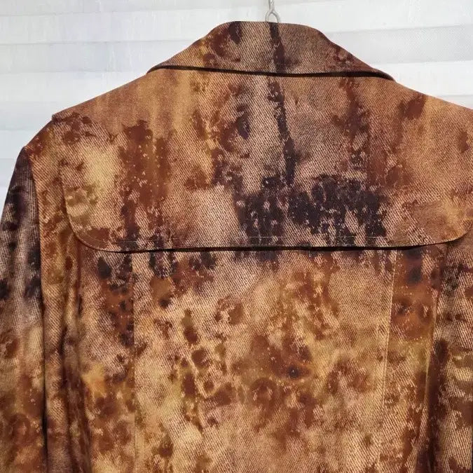 [BUNJANG] EVA Brown Pattern Belt Jacket / 여성 EVA 브라운 패턴 벨트 자켓