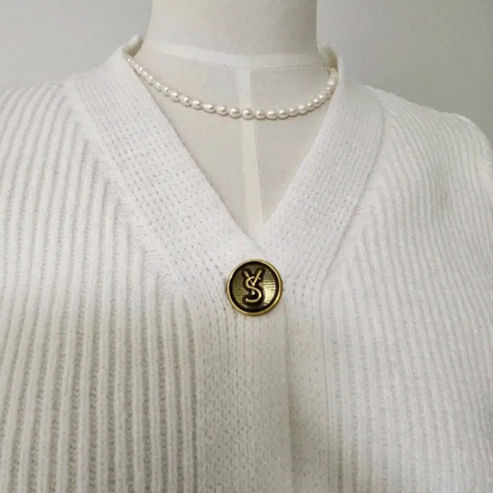 [BUNJANG] White Knit Cardigan Skirt Set / 세일바배))화이트 니트 가디건 스커트 세트