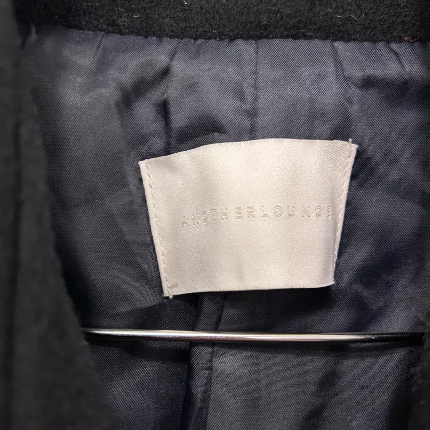 [BUNJANG] Another Lounge Wool Double Long Coat / 어나더라운지 배색 카라 견장 울 더블 롱코트