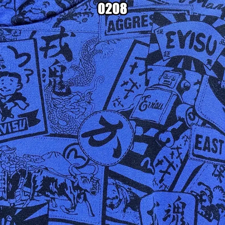 [BUNJANG] EVISU Blue Big Logo Hoodie / XL 에비수 블루 빅로고 후드티