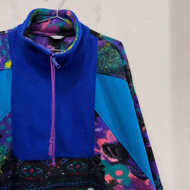 [BUNJANG] Vintage Indian Pattern Fleece Anorak / 재팬빈티지 오버핏 인디안 패턴 플리스 아노락