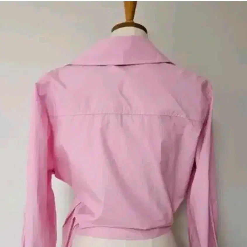[BUNJANG] Pink Shirt Blouse / 세일바배))랩 스타일  셔츠 블라우스