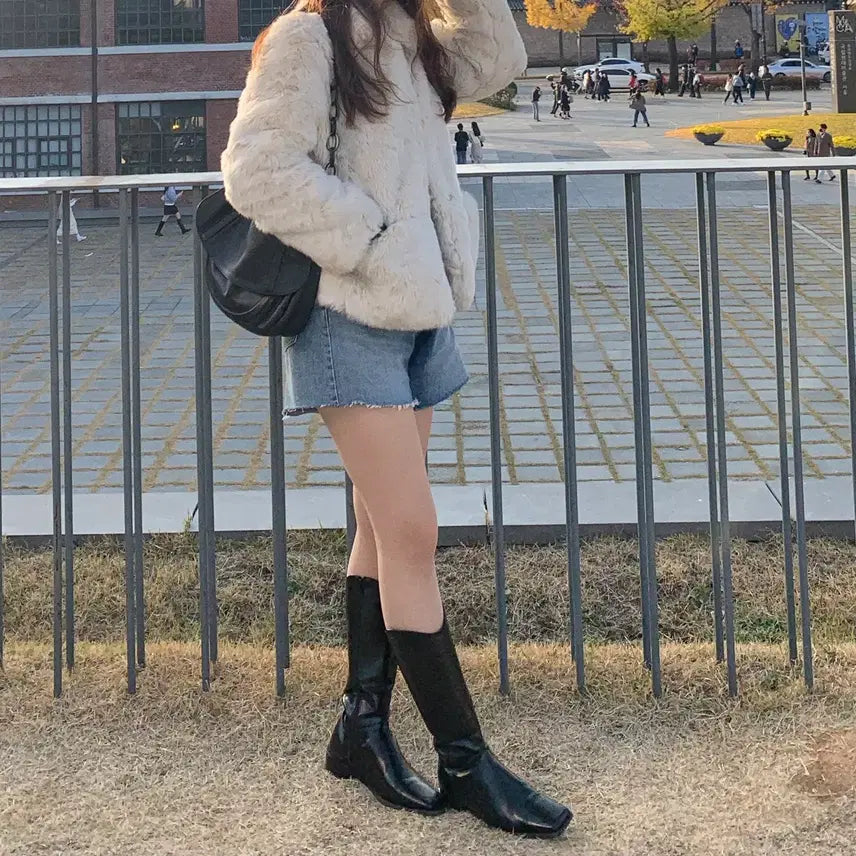 [BUNJANG] Eco Fur Jacket / 에코퍼 자켓