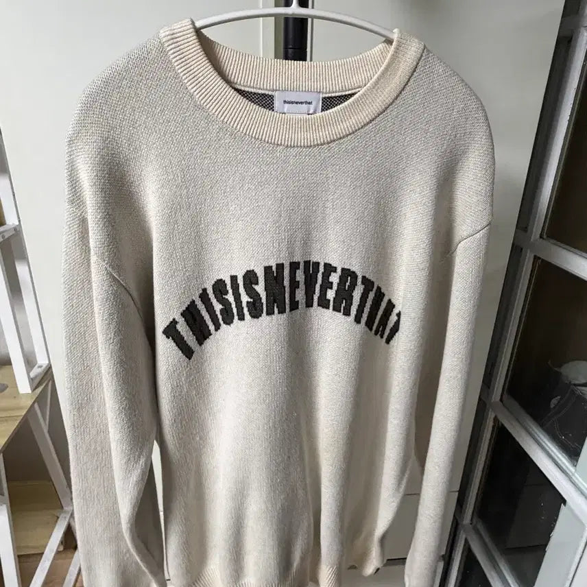 [BUNJANG] Thisisneverthat ARC-Logo Jacquard Sweater / 디스이즈네버댓 니트(ARC-Logo Jacquard Sweater) m