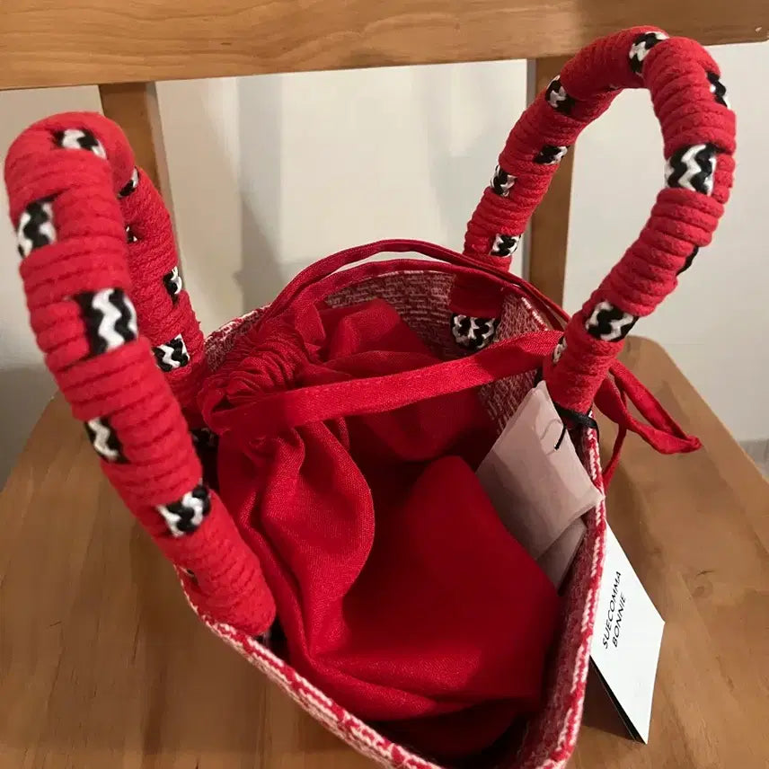 [BUNJANG] NMIXX Sullyoon X SUECOMMA BONNIE Tote Bag / NANNACAY X SUECOMMA BONNIE 토트백 레드