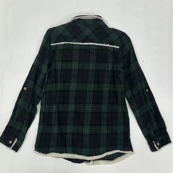 [BUNJANG] Y2K Grunge Check Shirt / 일본빈티지 Y2K 러블리 퍼 체크 그런지 하구미 그린 셔츠 남방