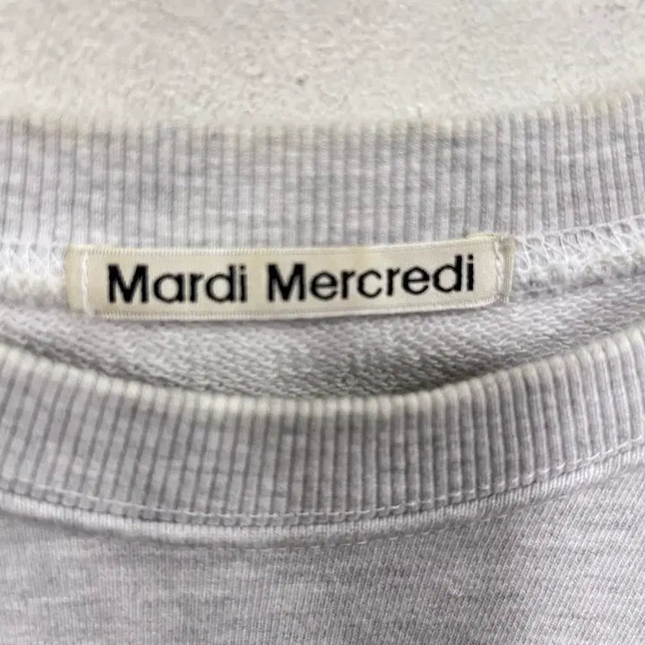 [BUNJANG] Mardi Mercredi Gray Purple Flower Sweatshirt / 마르디 메크르디 그레이퍼플 플라워 맨투맨