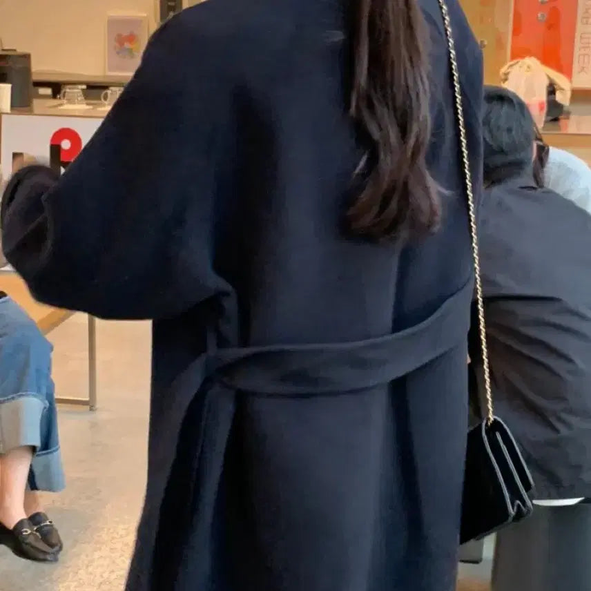 [BUNJANG] Moi Ble Long Coat Navy / 모이블레 롱코트 네이비