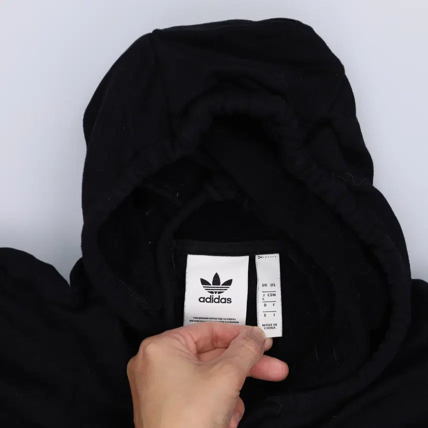 [BUNJANG] Adidas Black Hoodie / [L] 아디다스 블랙 후드티셔츠 0105H1