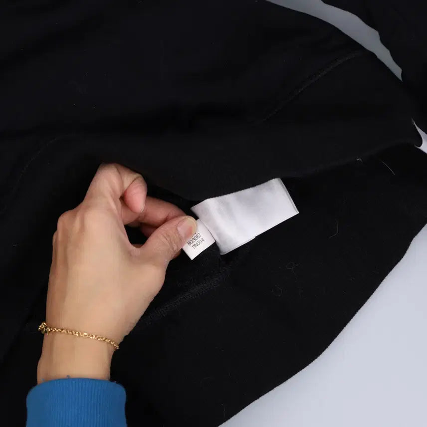 [BUNJANG] Adidas Black Hoodie / [L] 아디다스 블랙 후드티셔츠 0105H1