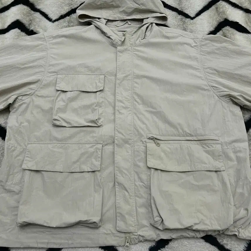 [BUNJANG] [XL] Prism Works CN Utility Nylon Parka/Ivory / [XL]프리즘웍스 CN 유틸리티 나일론 파카/아이보리
