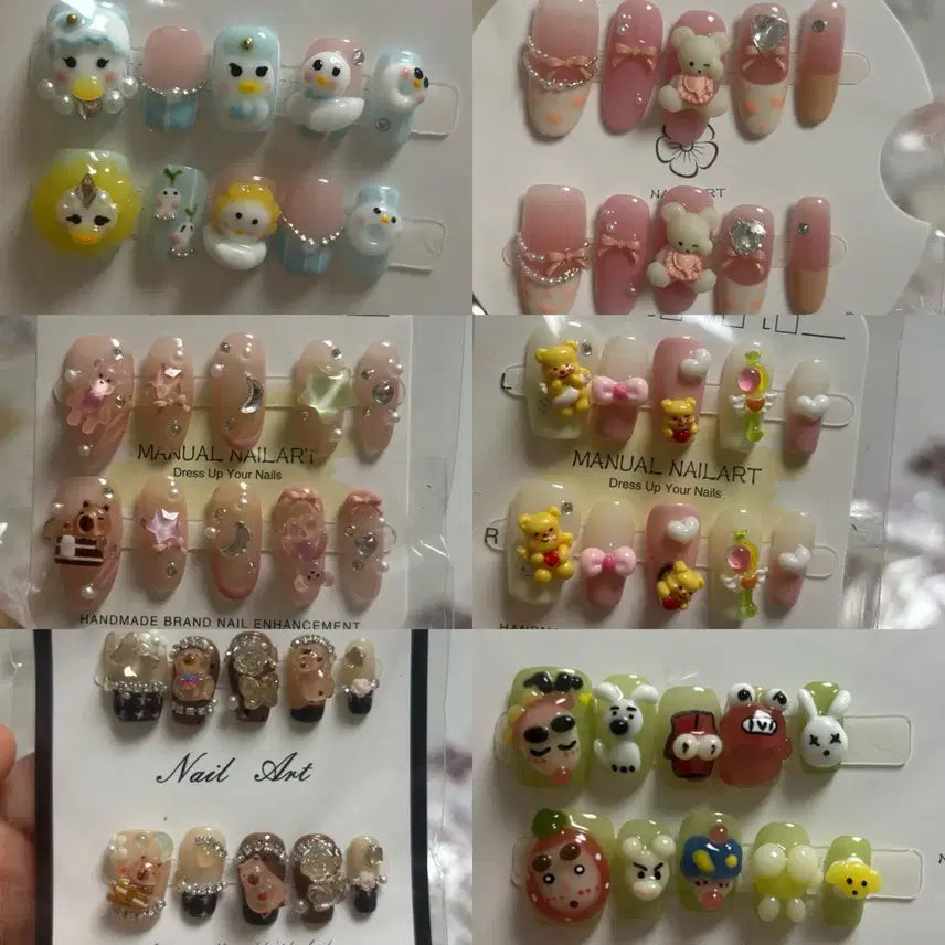 [BUNJANG] Custom Nail Tip Set / xs수제네일팁 캐릭터팁