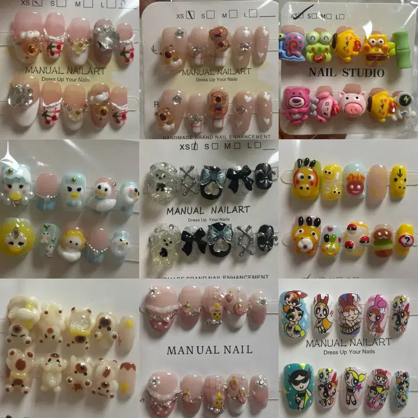 [BUNJANG] Custom Nail Tip Set / xs수제네일팁 캐릭터팁