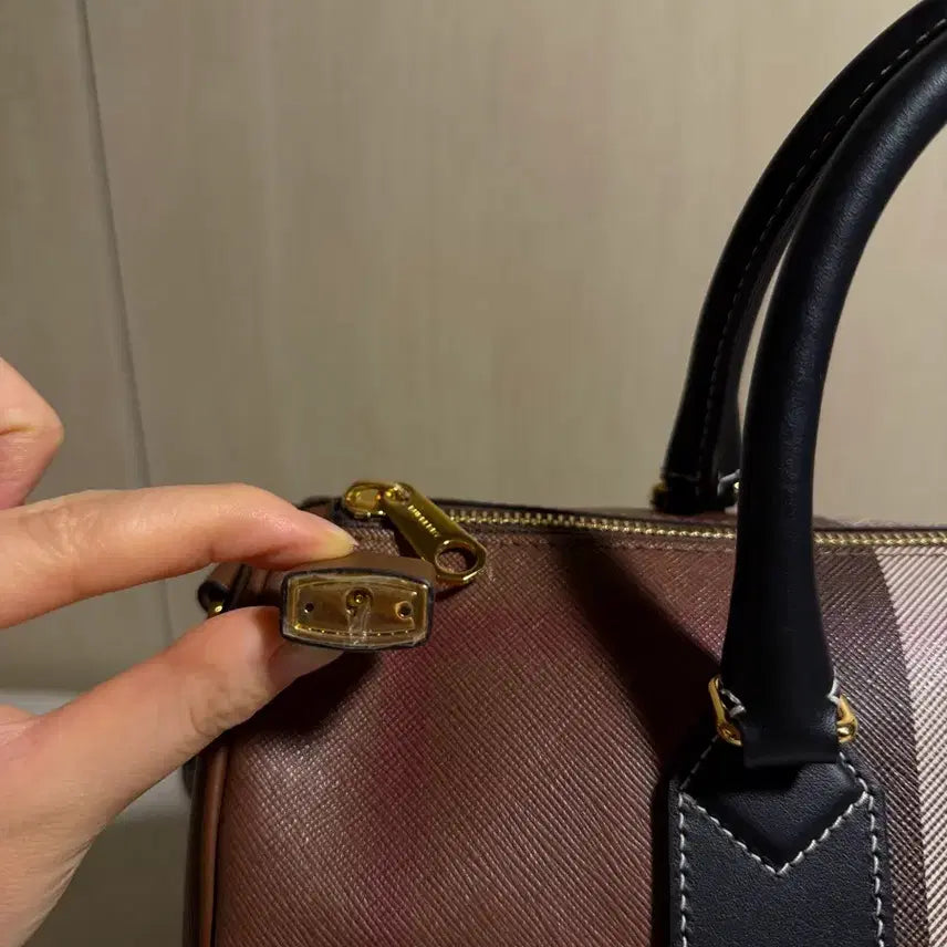 [BUNJANG] Burberry Check Bowling Bag / 버버리 체크 볼링백 새상품