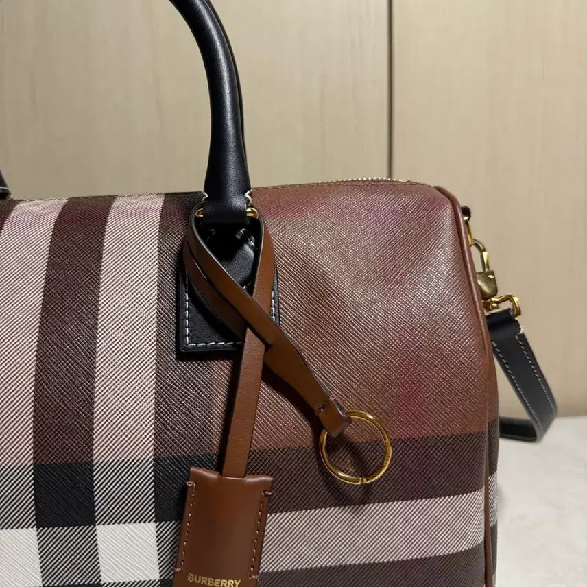 [BUNJANG] Burberry Check Bowling Bag / 버버리 체크 볼링백 새상품