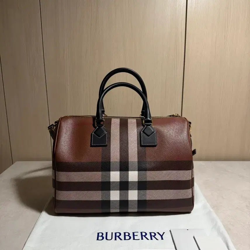 [BUNJANG] Burberry Check Bowling Bag / 버버리 체크 볼링백 새상품